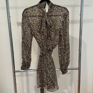 Zara snake skin mini dress